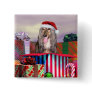 Afghan Hound Christmas Surprise Pinback Buttons