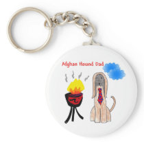 Afghan Hound Dad Keychain