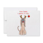 Afghan Hound Dear Santa invitations