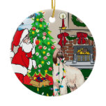 Afghan Hound Deck The Halls Christmas Tree Ornament