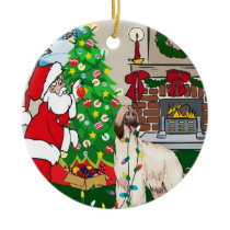Afghan Hound Deck The Halls Christmas Tree Ornament