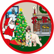 Afghan hound deck the halls photo cut out