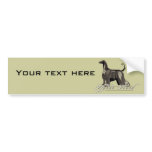Afghan Hound, Detailed, Black Bumper Stickers