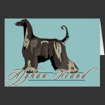 Afghan Hound, Detailed, Black cards