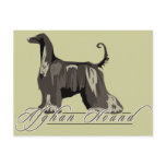 Afghan Hound, Detailed, Black Postcards
