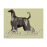 Afghan Hound, Detailed, Black Postcards