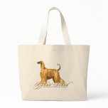 Afghan Hound, Detailed, Gold Bag