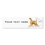 Afghan Hound, Detailed, Gold bumper stickers