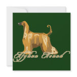 Afghan Hound, Detailed, Gold invitations