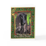 Afghan Hound Dog Blank Christmas Card