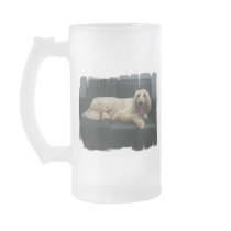 Afghan Hound Dog Frsoted Beer Mug