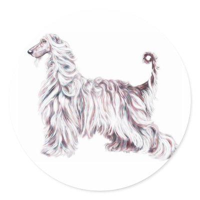 Afghan Hound Elegance Stickers by DanesRUs