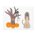 Afghan Hound Fall Postcard