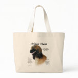 Afghan Hound (fawn) History Design Tote Bags