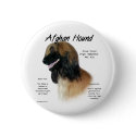 Afghan Hound (fawn) History Design buttons