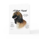 Afghan Hound (fawn) History Design Greeting Card