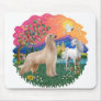Afghan Hound (fawn, standing) Mouse Pads