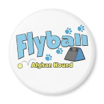 Afghan Hound Flyball Fridge Magnets