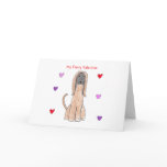 Afghan Hound Furry Valentine Card
