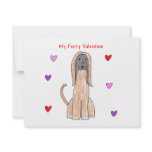 Afghan Hound Furry Valentine invitations