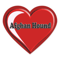 Afghan Hound Heart Heart Sticker