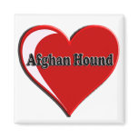 Afghan Hound Heart Magnets