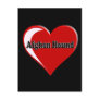 Afghan Hound Heart Post Card