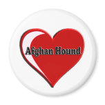 Afghan Hound Heart Refrigerator Magnet