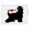 Afghan Hound I Love (heart) my cards