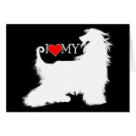 Afghan Hound I Love (heart) my Cards