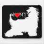 Afghan Hound I Love (heart) my Mouse Pads