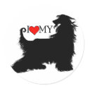 Afghan Hound I Love (heart) my stickers