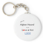 Afghan Hound Lick Design Keychain