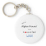 Afghan Hound Lick Design Keychain