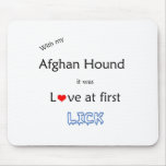Afghan Hound Lick Design mousepads