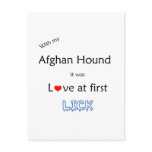 Afghan Hound Lick Design Post Cards