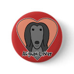 Afghan Hound Lover Pinback Button
