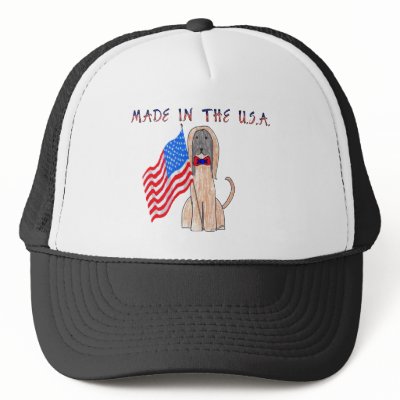 Afghan Hound Made In The USA Hat by giftsjustforuholiday