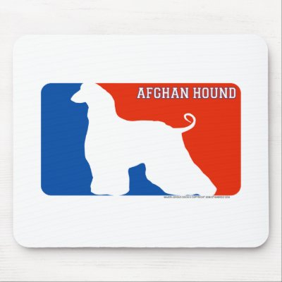 Afghan Hound Major League Dog Mousepad by dogsilhouettes