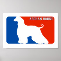 Afghan Hound Major League Dog Print