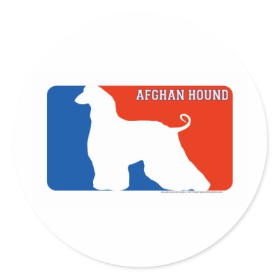Afghan Hound Major League Dog Sticker by dogsilhouettes