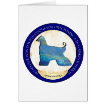 Afghan Hound Medallion Card