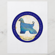 Afghan Hound Medallion Flyer