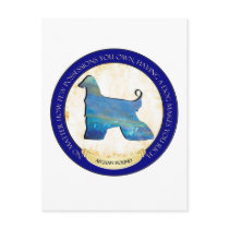 Afghan Hound Medallion Postcard