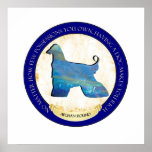 Afghan Hound Medallion Poster Print