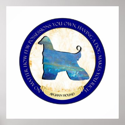 Afghan Hound Medallion Poster Print by jaisjewels