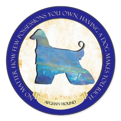Afghan Hound Medallion Stickers by jaisjewels