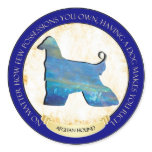 Afghan Hound Medallion Stickers