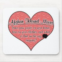 Afghan Hound Mixes Paw Prints Dog Humour Mousemat