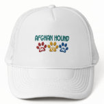 AFGHAN HOUND MOM Paw Print Mesh Hats